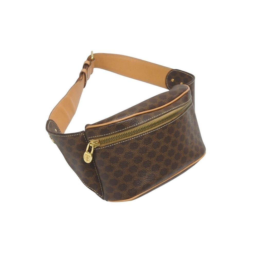 Celine Body Macadam Brown Bag Leather Waist - Picture 3 of 10